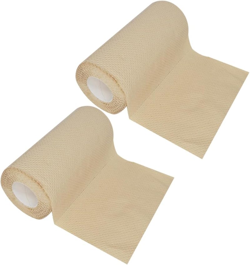 FRCOLOR مناشف ورقية صديقة للبيئة تمتص الزيت 2 لفة مناديل مطبخ سميكة لإزالة الشحوم - Image 1